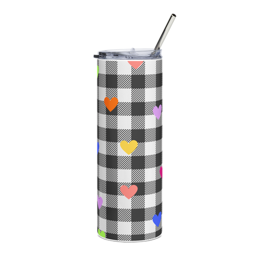 Checks & Hearts Tumbler