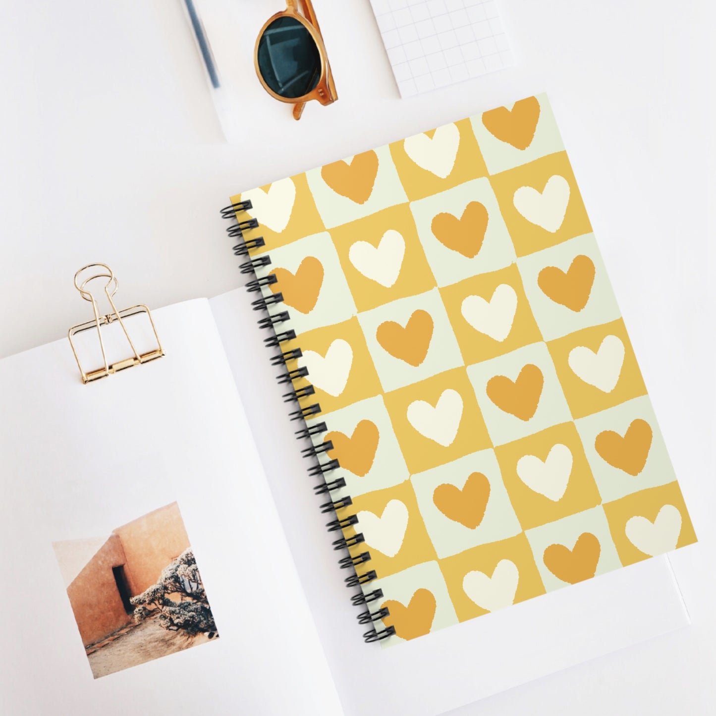 Yellow Love Squares Notebook