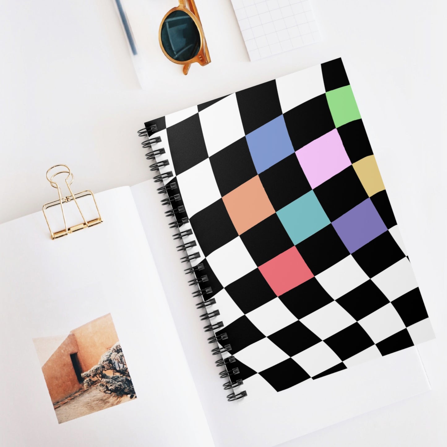 Twisted Checks Board Notebook