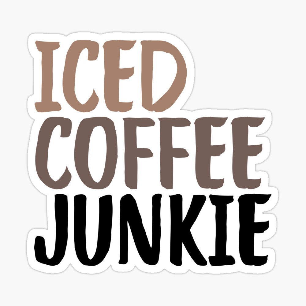 Iced Coffee Junkie Kiss-Cut Sticker