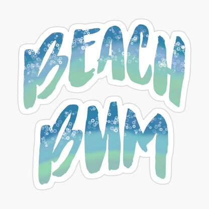 Beach Bum Kiss-Cut Sticker